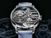 L'Armin Strom Gravity Equal Force Ultimate Sapphire Blue (nella foto) ha una cassa in acciaio inossidabile di 41 mm che ospita una piastra del quadrante in zaffiro trasparente. (Fonte: Armin Strom)