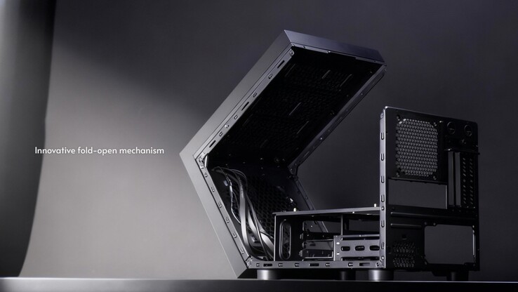 Il case Cube PC presenta una struttura in acciaio a basso tenore di carbonio e un meccanismo di apertura piuttosto interessante. (Fonte: Chieftec)