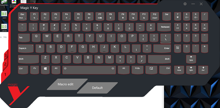 Magic Y Key è un'applicazione separata per impostare macro definite dall'utente e altre combinazioni di tasti.