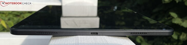 A destra: altoparlante, USB-C 2.0, altoparlante