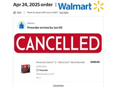 Walmart ha cancellato il pre-ordine di Switch 2 (Fonte immagine: screenshot, Walmart con modifiche)
