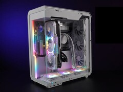 PC desktop da gioco interamente AMD con Ryzen 7 9800X3D e Radeon RX 7900 XTX, utilizzato per i test di gioco su SteamOS e Windows 11. (Fonte immagine: ETA Prime via YouTube)