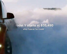 La pubblicità della nuova Model Y pubblicizza il calo di prezzo invernale (immagine: Tesla/X)