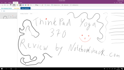 Test della digitizer con OneNote