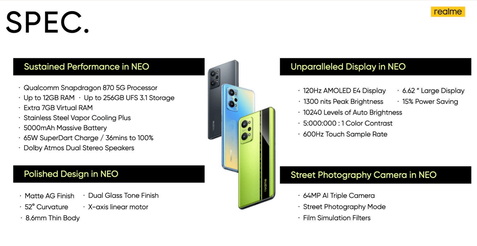 Realme GT Neo 2 5G - Specifiche. (Fonte immagine: Realme)