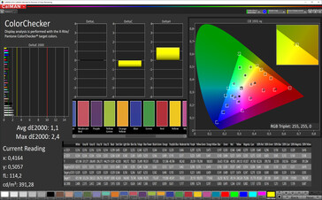 CalMAN: Precisione del colore - spazio colore target sRGB, profilo colore standard