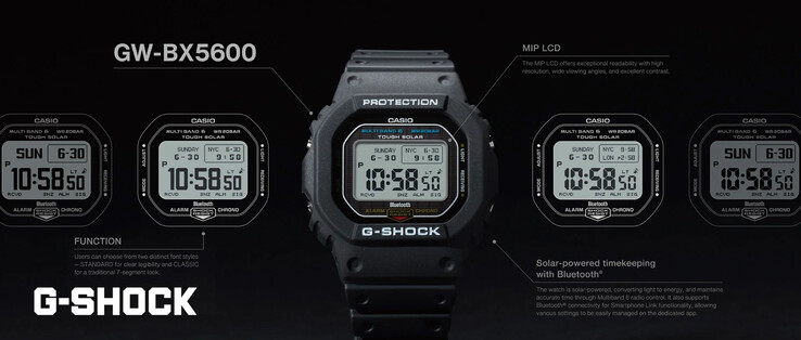 Un'immagine di marketing trapelata che conferma alcune specifiche del prossimo Casio G-Shock GW-BX5600. (Fonte immagine: Reddit)