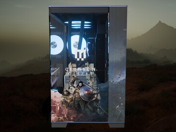 Maingear Crimson Desert Limited Edition mostra il fronte del PC