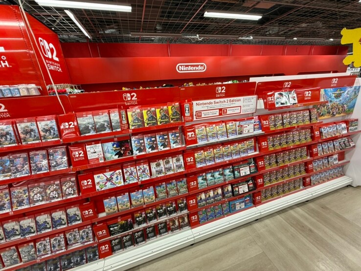 Giochi per Nintendo Switch 2 presso il rivenditore giapponese (Fonte immagine: account Nintendeal X)
