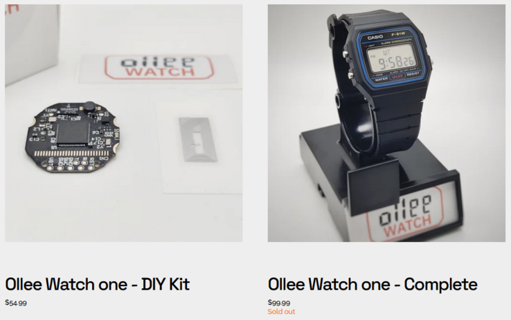 Il mod Ollee Watch può essere acquistato separatamente, oppure può ottenere l'orologio pre-modificato a 99,99 dollari. (Fonte: Ollee Watch)