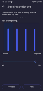 Correzione del profilo audio per le cuffie