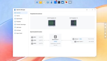 Storage Manager semplifica la gestione dei pool di archiviazione RAID, delle cache SSD e dei dischi rigidi USB.