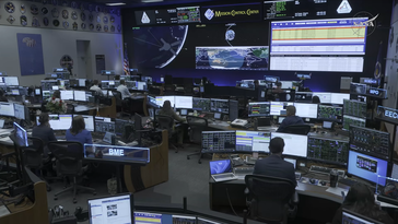 Sala di controllo della missione Artemis II