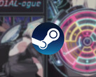 D1AL-ogue è stato sviluppato da un piccolo team di studenti. Nella foto: immagine di copertina modificata del gioco con il logo di Steam in alto.