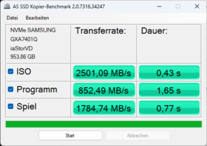 Benchmark di copia AS SSD