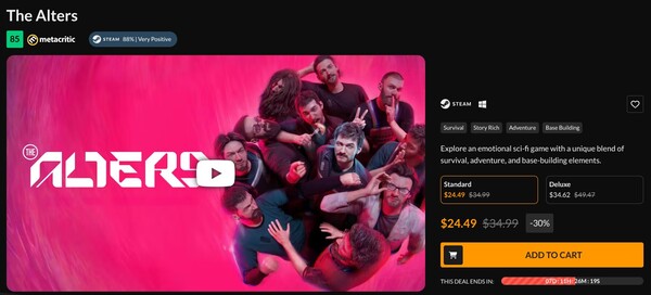 L'Alters è ancora più conveniente se è un cliente Fanatical. (Fonte immagine: Screenshot - Fanatical)