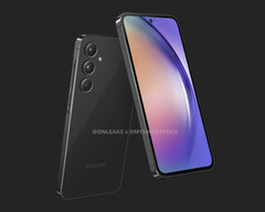 Galaxy A55 presenta un design che ricorda gli altri recenti modelli della serie Galaxy A di Samsung. (Fonte immagine: MySmartPrice &amp;amp; @OnLeaks)