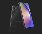 Galaxy A55 presenta un design che ricorda gli altri recenti modelli della serie Galaxy A di Samsung. (Fonte immagine: MySmartPrice & @OnLeaks)