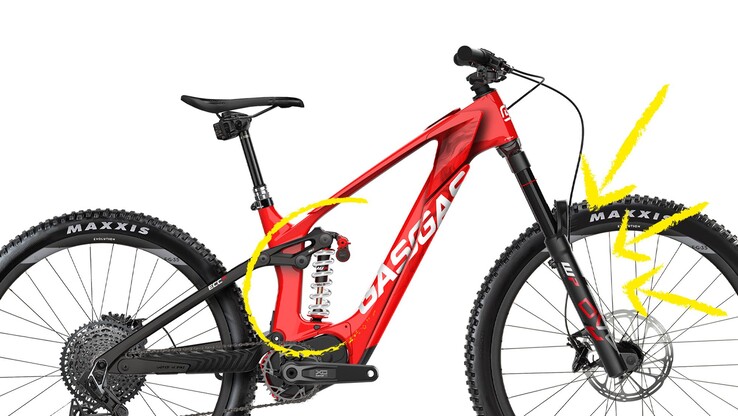 L'e-bike Gasgas ECC 6 ha sospensioni progettate con DVO. (Fonte: Gasgas)