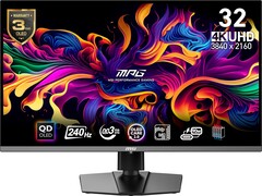 MSI MPG 321URX è un monitor 4K QD-OLED da 32 pollici con una frequenza di aggiornamento di 240 Hz. (Fonte: MSI/Amazon)