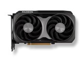Rendering artistico della GPU Radeon RX 9060 XT. (Fonte immagine: AMD)