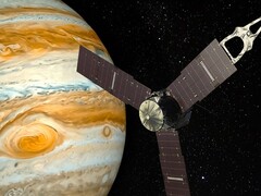 Illustrazione d&#039;artista di una sonda spaziale vicina a Giove. (Fonte: Andrew-Art - Pixabay)