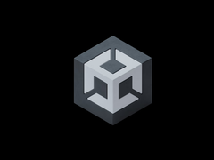 Il logo di Unity su sfondo nero (fonte immagine: Unity)