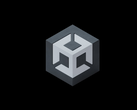Il logo di Unity su sfondo nero (fonte immagine: Unity)