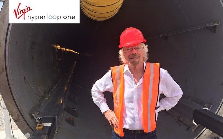 Sir Richard Branson ha investito in Hyperloop One. Fonte dell'immagine: Virgin Hyperloop