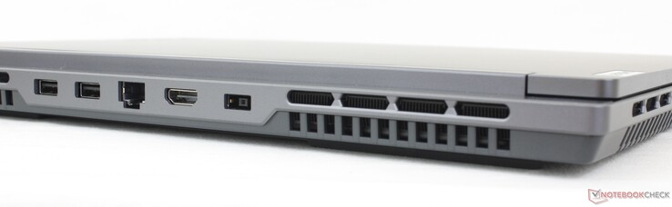 A sinistra: 2x USB-A 3.2 Gen. 2, Gigabit RJ-45, HDMI 2.1, adattatore AC