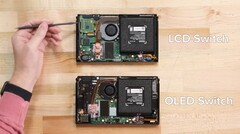 I modelli OLED di Nintendo Switch contengono alcuni cambiamenti rispetto alla versione LCD. (Fonte immagine: iFixit)