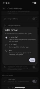 Opzioni di formato video