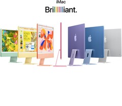 L'iMac AiO è disponibile in molti colori. (Fonte immagine: Apple)