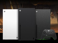 Xbox Series X in bianco (sinistra), nero (centro) e Galaxy Black Special Edition (destra). (Fonte immagine: Microsoft)