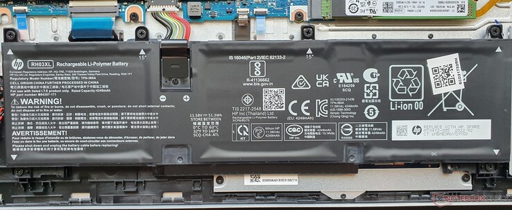 batteria da 51 Wh. Disponibile anche con una capacità di 43 Wh (~50 grammi in meno)