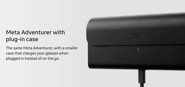 I nuovi Meta Glasses da 249 dollari sono dotati di una custodia con connettore.