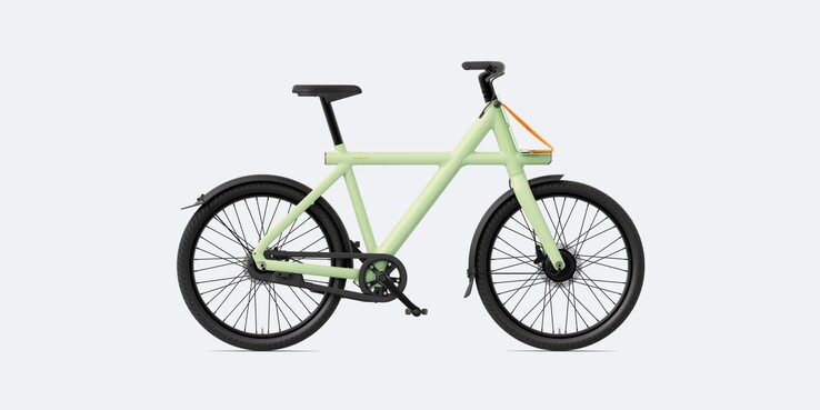 Il VanMoof X4 in verde schiuma. (Fonte: VanMoof)