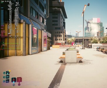 Cyberpunk 2077 in esecuzione a 1080p con impostazioni