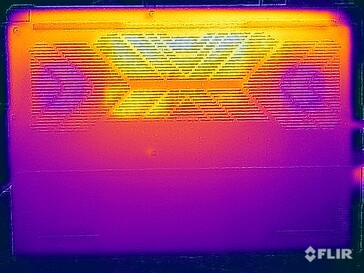 Temperature di superficie durante il test di stress (lato inferiore)