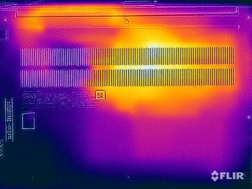 Temperature superficiali della prova di stress (in basso)