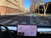 La Tesla 2021 Model 3 di John Bernal ha colpito un dissuasore mentre la Full Self Driving Beta era inserita. (Fonte: AI Addict su YouTube)