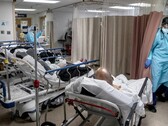 Un reparto di pazienti affetti dal virus Corona a Brooklyn, marzo 2020 (Fonte: Victor Blue e The New York Times; ritagliato)