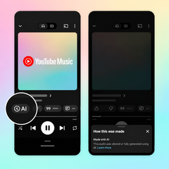 Identificatore IA di YouTube Music