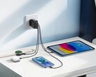 Il nuovo Zolo Charger di Anker (nella foto insieme a un tablet, un telefono e altri due gadget) è stato rilasciato in Europa. (Fonte: Anker)