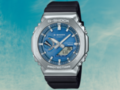 Il Casio GBM-2100A-2B (nella foto) è uno dei tre nuovi orologi con lunetta in metallo. (Fonte: Hamilton Place, a cura)