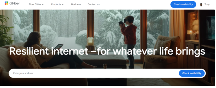Pagina di iscrizione a Google Fiber (Fonte: Antony Muchiri)