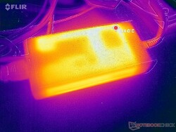 L'adattatore CA può raggiungere i 44 C quando si utilizzano carichi impegnativi per lunghi periodi