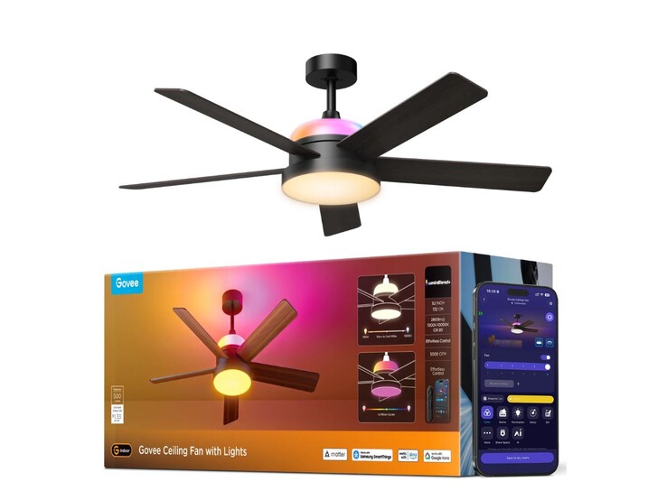 Il ventilatore da soffitto Govee con luci