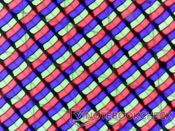 Matrice subpixel RGB con griglia sensibile al tocco visibile