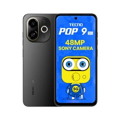 Tecno Pop 9 5G in una colorazione Shadow Black (Fonte: Tecno)